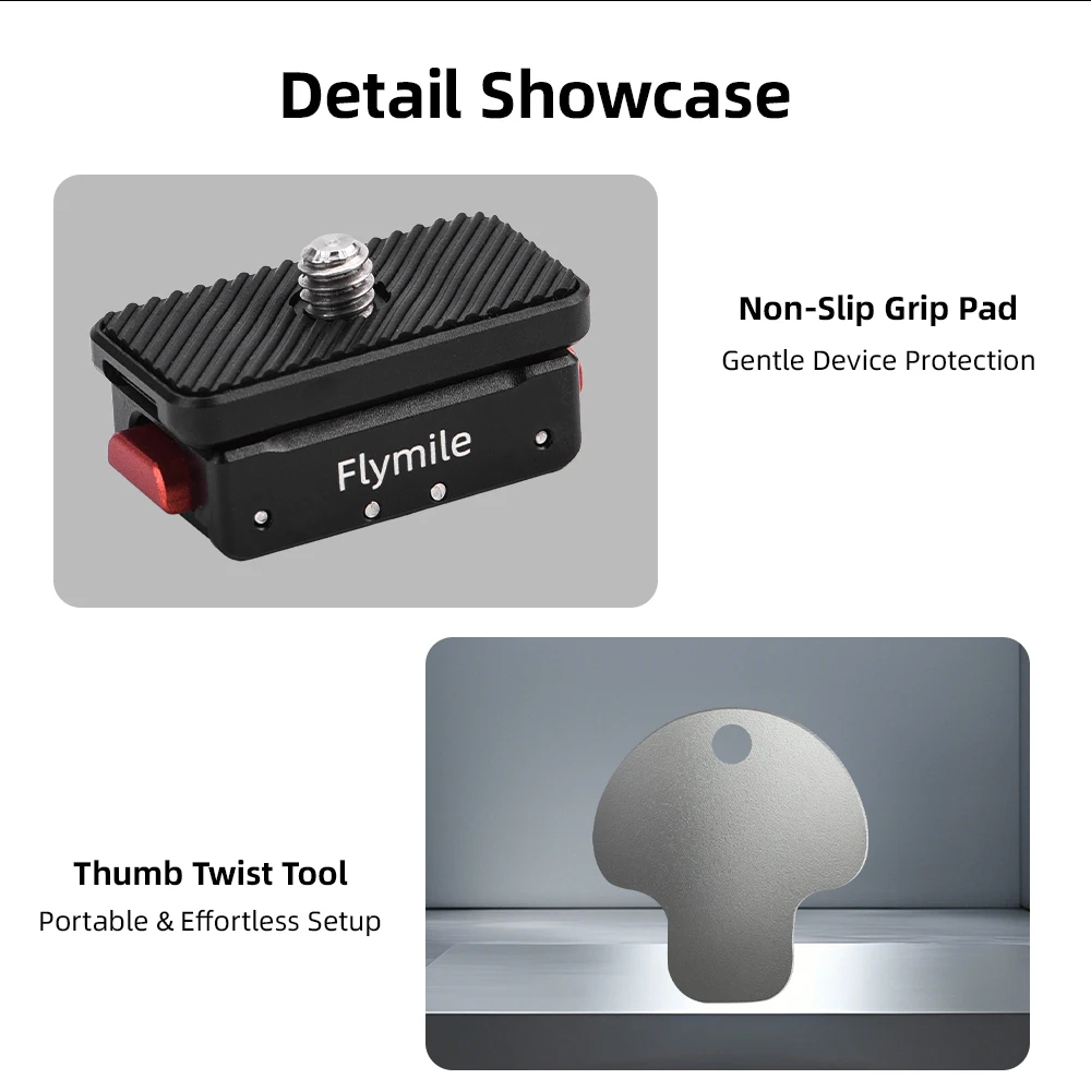 Flymile Ace Pro 2 Magnetic Base Quick Release Mount for Insta360 X5 Accessories Dual-Claws 1/4