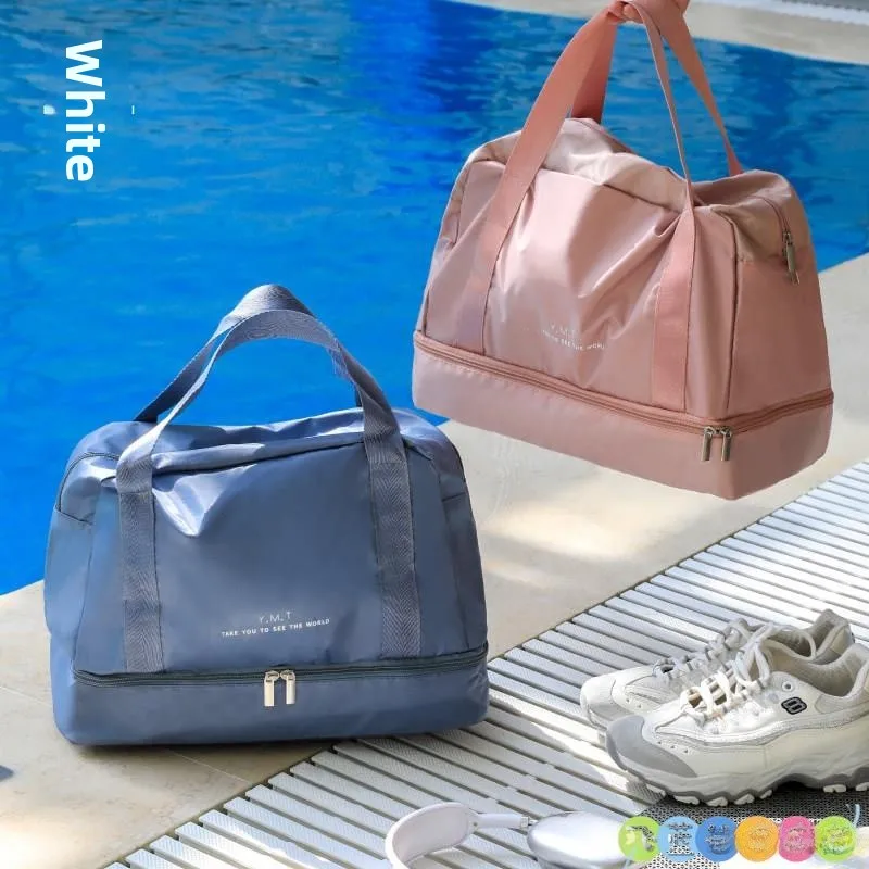 

Large Capacity Swimming Bag Men's Sports Travel Bag Handheld Wet And Dry Separation Fitness Bag Waterproof Swimwear Storage Bag