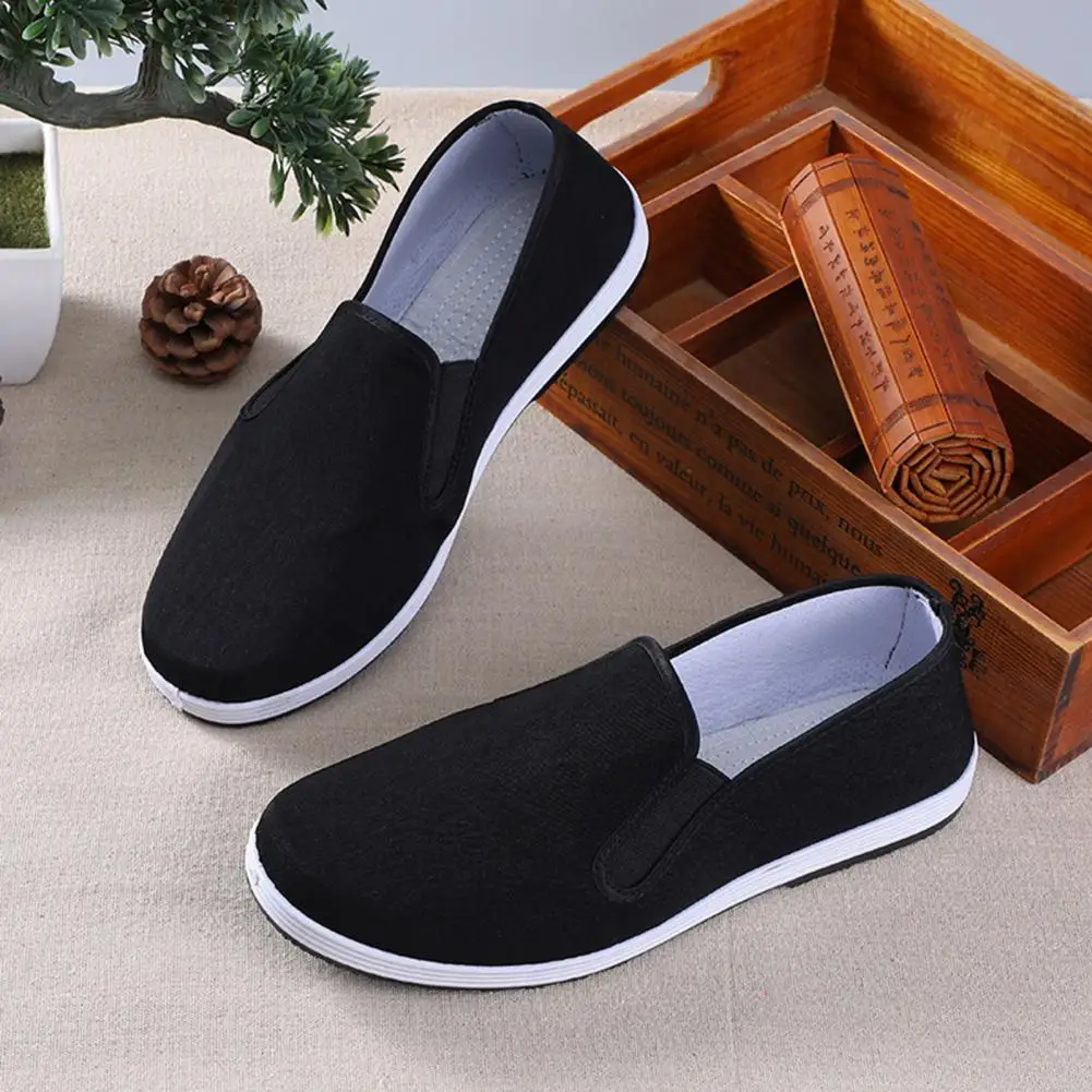 Men Cotton Shoes Chinese Kung Fu Shoes Men's Traditional Chinese Kung Fu Cotton Cloth Shoes for Tai-chi Martial Arts for Morning