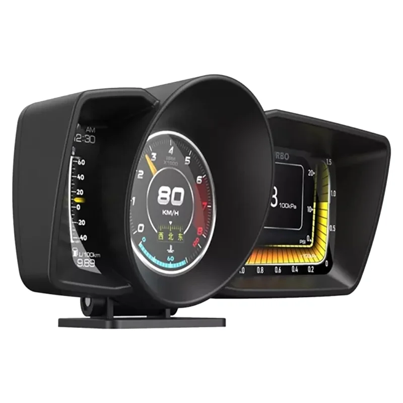 

A77T-AP-7 HUD Head-Up Display OBD GPS Dual System Driving Computer LCD Computer Speedometer Universal Spare Parts Accessories