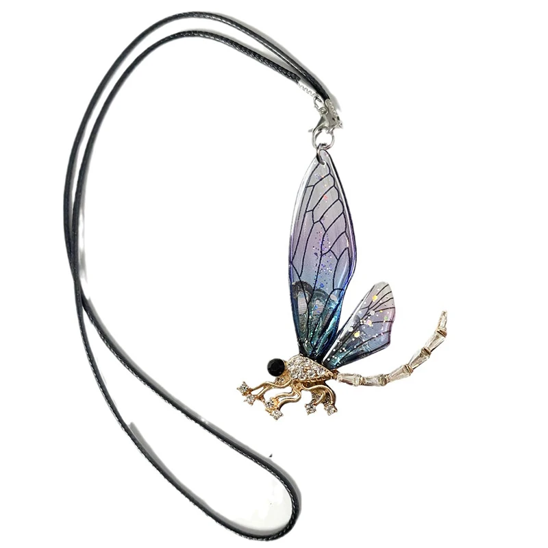 Delightful Dragonfly Car Ornament Handcrafted Hanging Mirror Charm With Dazzling Colors Add Touch Of Elegance To Your Vehicles I image 5
