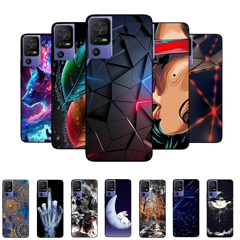 

for TCL 40 SE Case 2023 Silicone Back Cover Phone Case for TCL 40 SE 40SE T610K T610P Soft Case TCL40SE Funda Cartoon