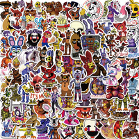 50/100/pack Teddy Bear's Five Night at Freddy's Horror Graffiti Decals Notebook Motorcycle Suitcase Waterproof Sticker Wholesale