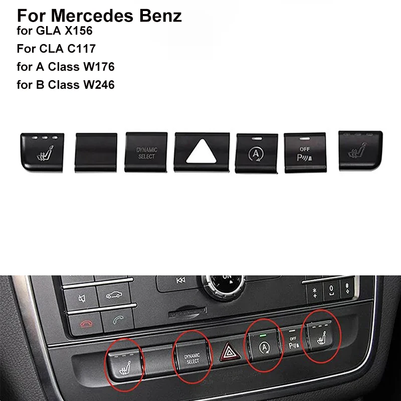 

Наклейка на кнопку кондиционера автомобиля для Mercedes для Benz для GLA X156 для CLA C117 для A Class W176 для B Class W24