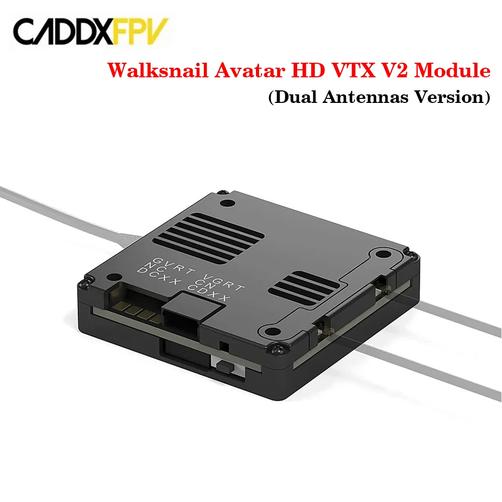 CADDX Walksnail Avatar HD VTX V2 Module (Dual Antennas Version) W/ 32G Storage 1080P/720P HD 6V-25.2V for RC FPV Drone