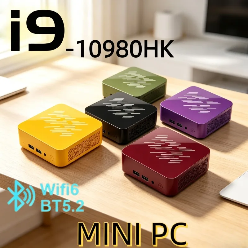 Supplied with NEW Intel Core I9 10980HK Mini PC, 16GB RAM, 1/2TB SSD, BT5.2, WiFi6, 1000M Ethernet for Gaming Office.