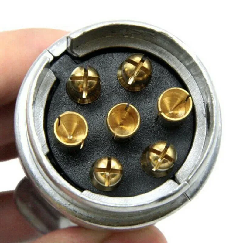 7 دبوس مقطورة المقبس المكونات المعدنية شريط القطر سحب موصلات محول أضواء المقبس لسيارة قوارب قافلة RV شاحنة الكهرباء 12 فولت APM