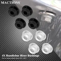 Motorcycle Handlebar Riser Bushings Mounts Kit 4PCS For Harley Sportster Softail  Dyna Breakout Fatboy FXR Low Rider 1973-2017
