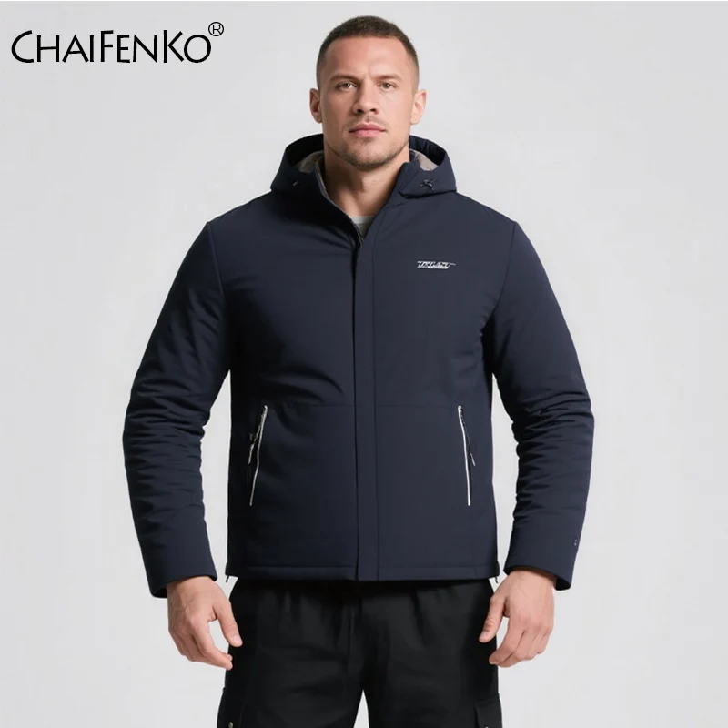 New Men Fashion Removable Hat Jacket Outdoors Solid Loose Comfort Windproof Parka Winter Keep Warm Thickening Casual Coat Men