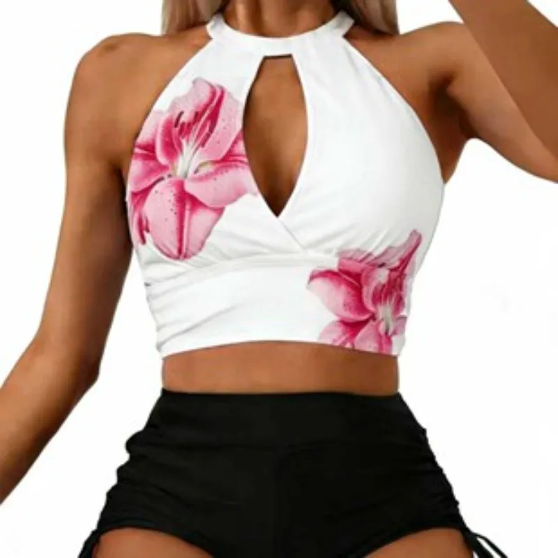 2026 High Waist Bikini Swimsuit Women Push Up Bikini Floral Swimsuit Print Bikini boxers Swimwear Swim Trunks Bathing Suit