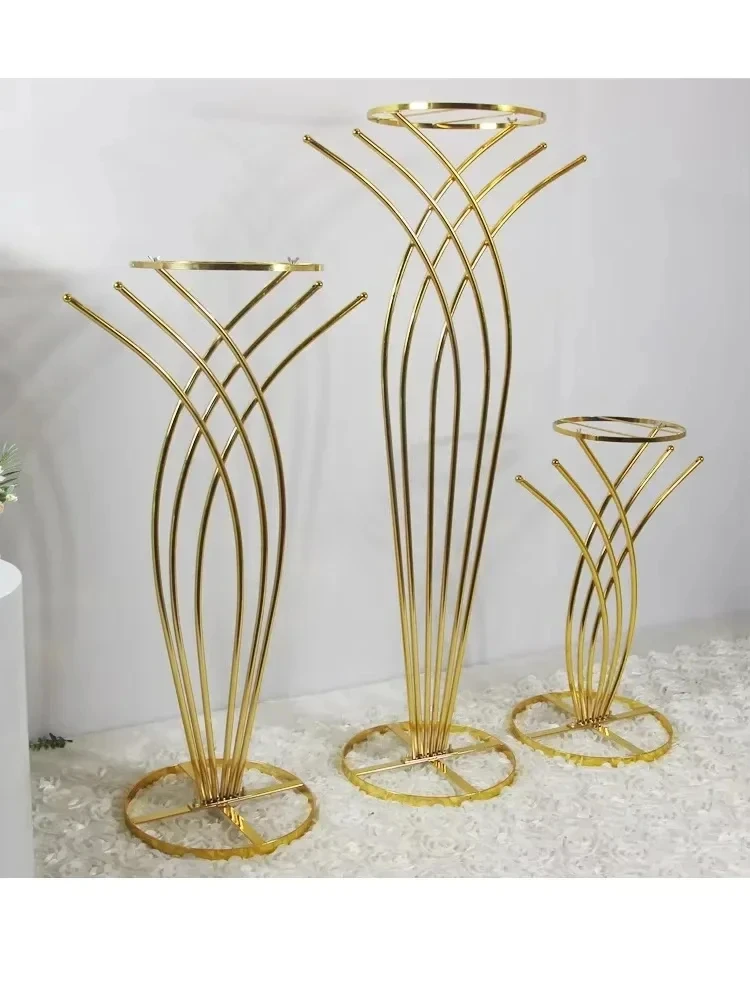 10 Stück Metall-Blumenständer, geometrische Bodensäulen für Hochzeitsdekoration, Gangdekoration, Heimdekoration, Veranstaltungen und Bankette – Detail 6