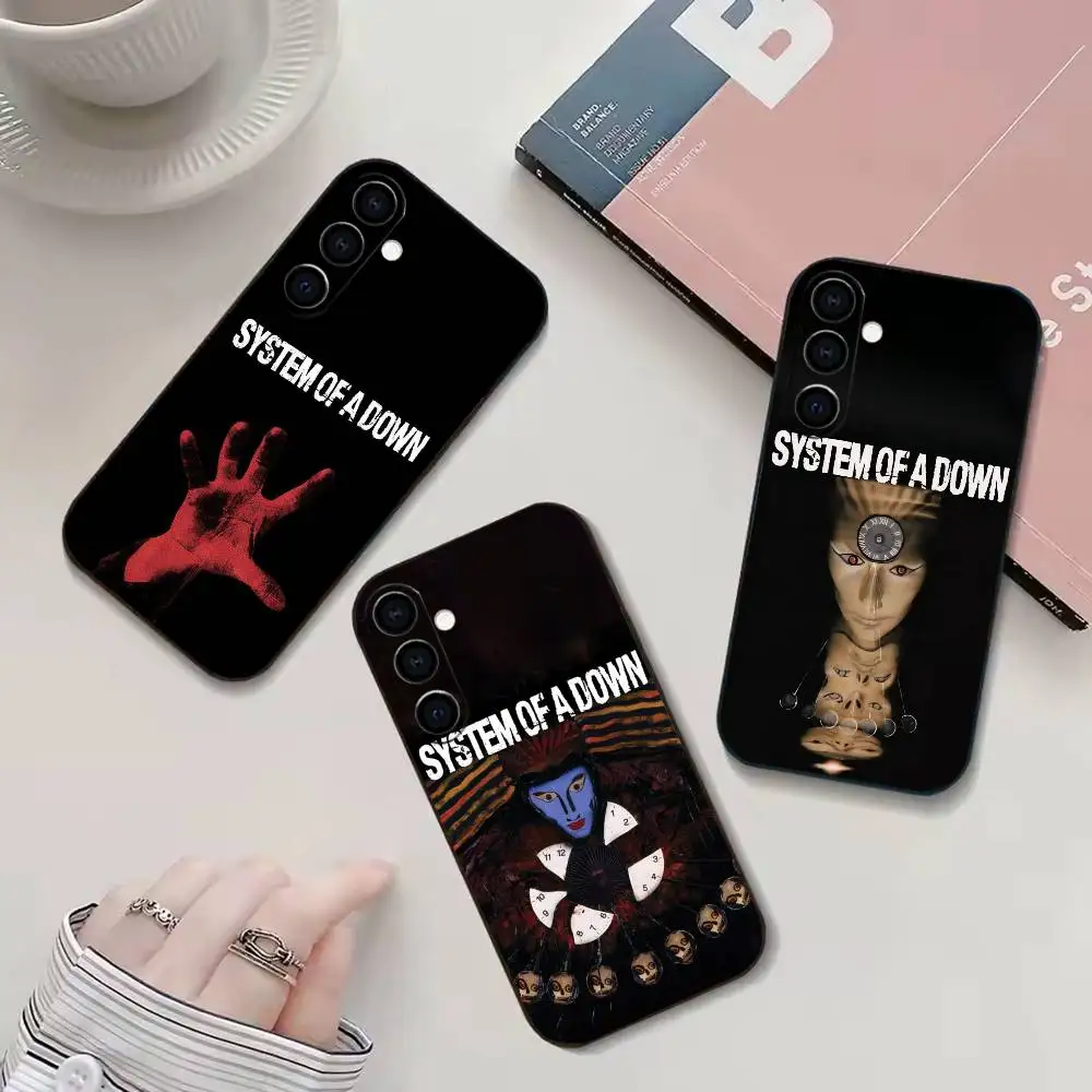 System of a Down Band Phone Case For Samsung GalaxyA13,21s,22,31,32,52,53,71,72,73,Soft Black Cover