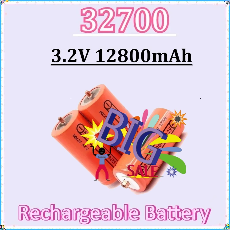 

With Screw Solar Street Light Power 32700 Rechargeable Battery Professional Lithium Iron Phosphate Power Battery 3.2V 12800mAh