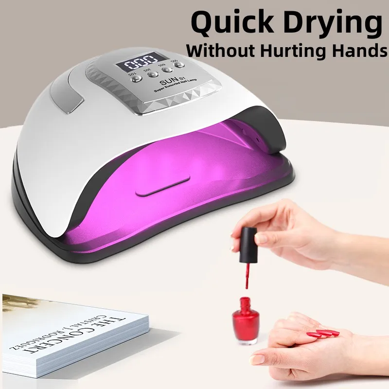 45LEDs Nail Dryer UV LED Nail Lamp Powerful For Curing Gel Nail Polish With Motion Sensing Manicure Pedicure Salon Tool RED LEDS