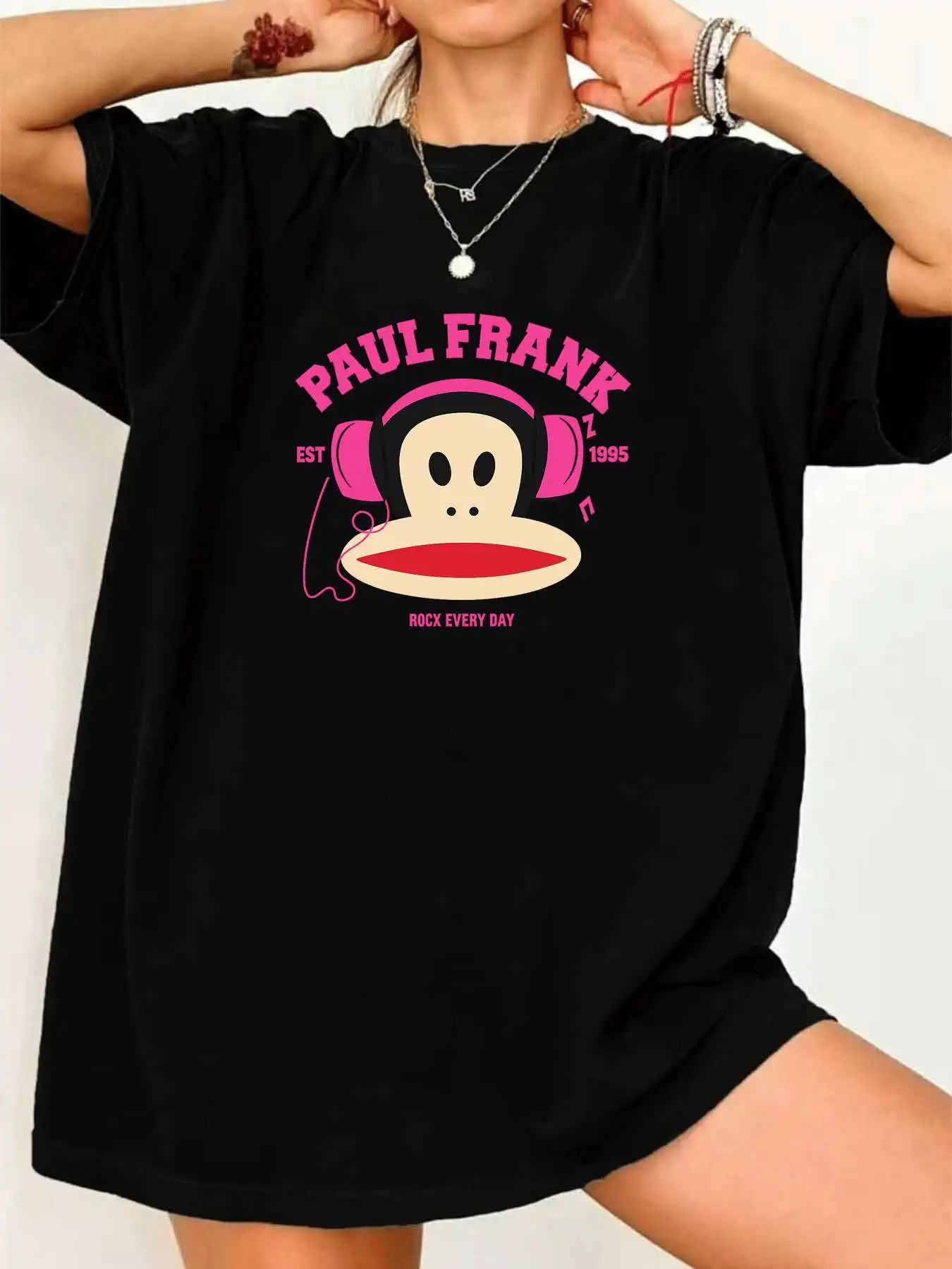 

【1147705】Женская футболка больших размеров с круглым вырезом и короткими рукавами, эластичными полурукавами и модными принтами