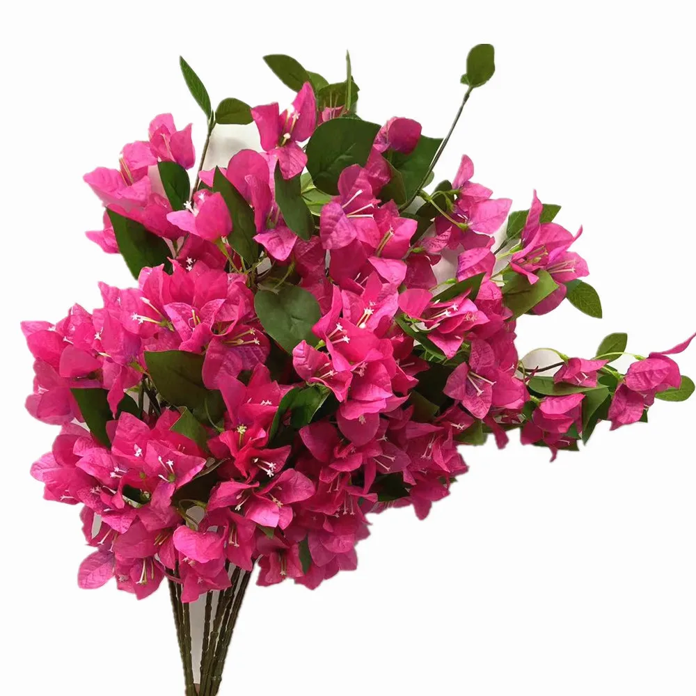 Imagem -03 - Escalada Artificial Bougainvillea Flor Longa Bougainvillea de Seda Spectabilis Blossom Tree Branch Videira 80cm 20 Pcs