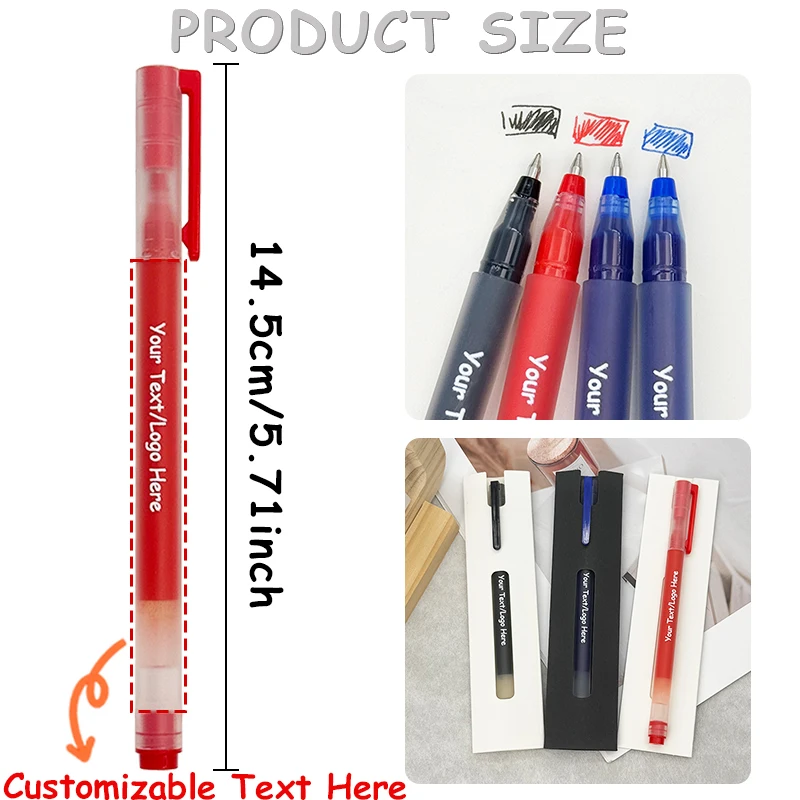 30Sets Customizable Gels Pens with Paper Box Bridal Party Gifts Sustainable Country Wedding Favors Custom Hotel Meeting Pens