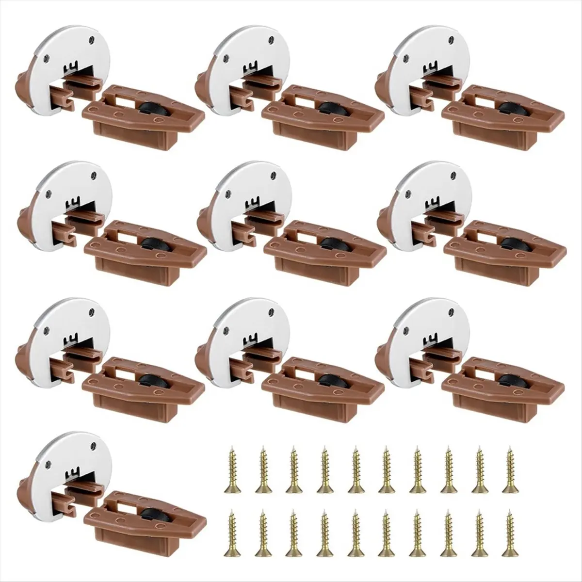 2025+ 10 Sets Drawer Replacement Parts Drawer Slides Rail Replacement Kit Improved Commercial Style Drawer Stopper
