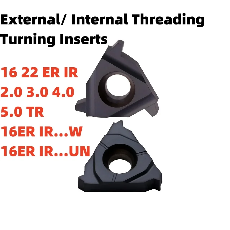 5pcs 16 22 ER IR 2.0 3.0 4.0 5.0 TR ZP10 External Internal Threading Indexable Carbide Screw Trapezoid Thread Inserts