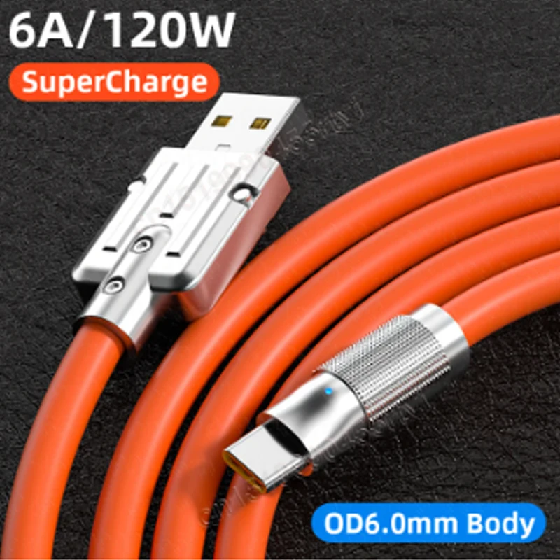 120W Super Fast Charging Cable PD Tyep C Liquid Cable 1M Quick Usb Type C Charger Cable Phone Data Wire for Google Pixel 7a