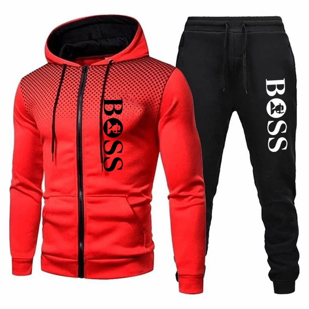 New Fashion Tracksuit For Men Hoodie Fitness Gym Clothing Men Running Set Sportswear Jogger Men'S Tracksuit Winter Suit Sports