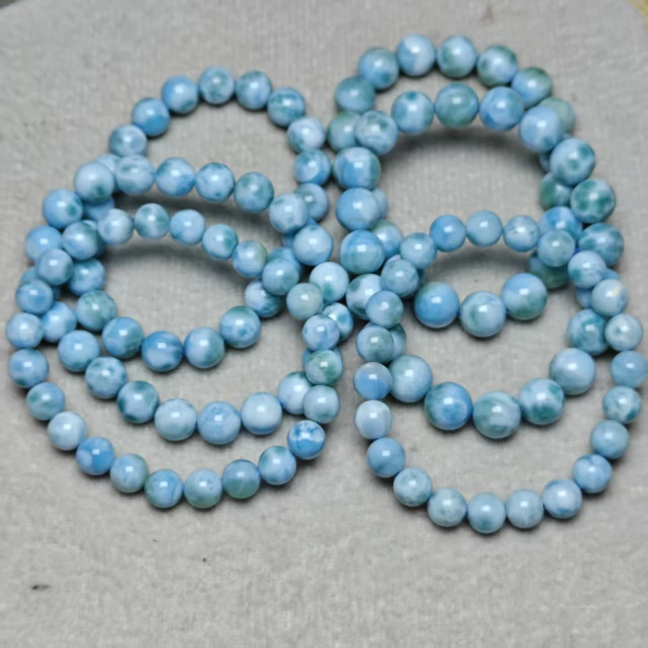 Xingyu Großhandel Natürliche AAA Larimar Runde Lose Perlen Armband Halskette Anhänger Edelstein für Schmuckherstellung DIY – Detail 3
