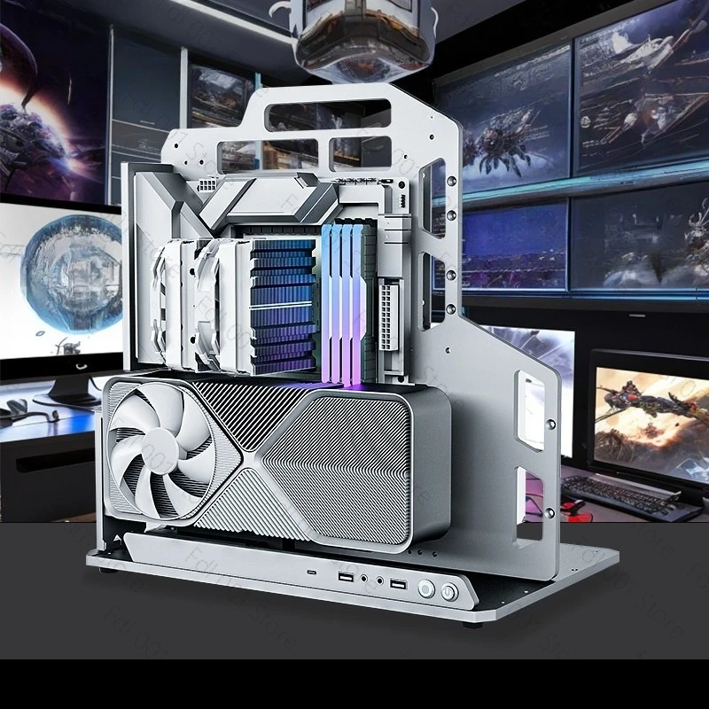 

Open Frame Chassis for 50 Series GPU ATX Water Cooling SOCAP360Y
