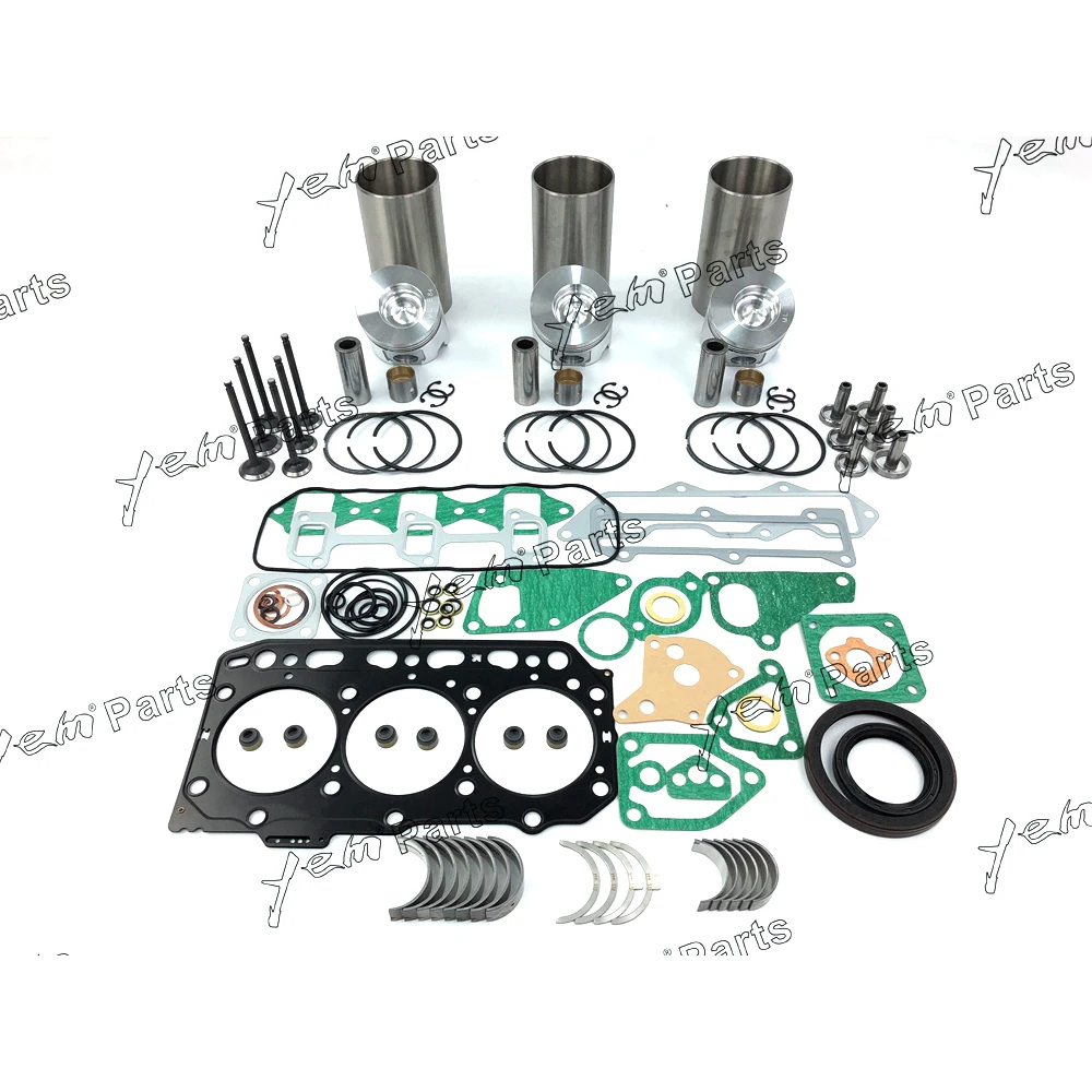 Practical 3D84-3 Overhaul Rebuild Kit Liner With Gasket Set Bearing Valve Train For Yanmar engine part