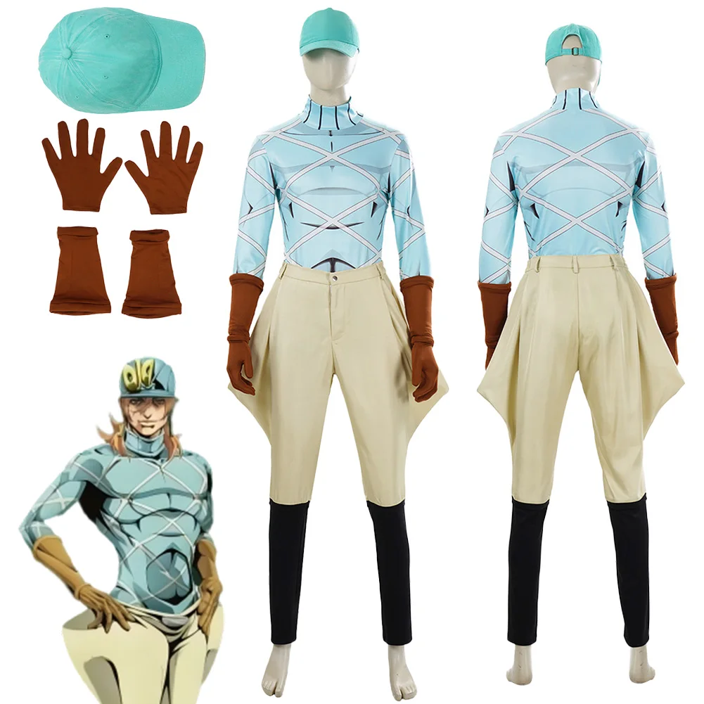 

Костюм для косплея Диего Брандо из аниме «Странные приключения 7: Бегущий стальной шар», фэнтезийная одежда, шляпа, мужской костюм, маскировка, наряд для Хэллоуина