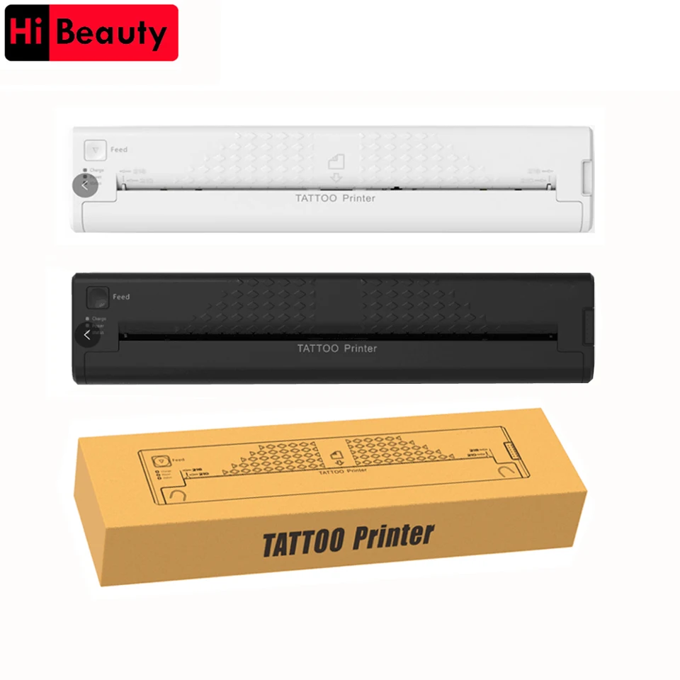 1 Set Wireless Bluetooth Tattoo Printer Transfer Machine Copier Stencil For Tatu Photos Thermal Transfer Paper Copy Printing