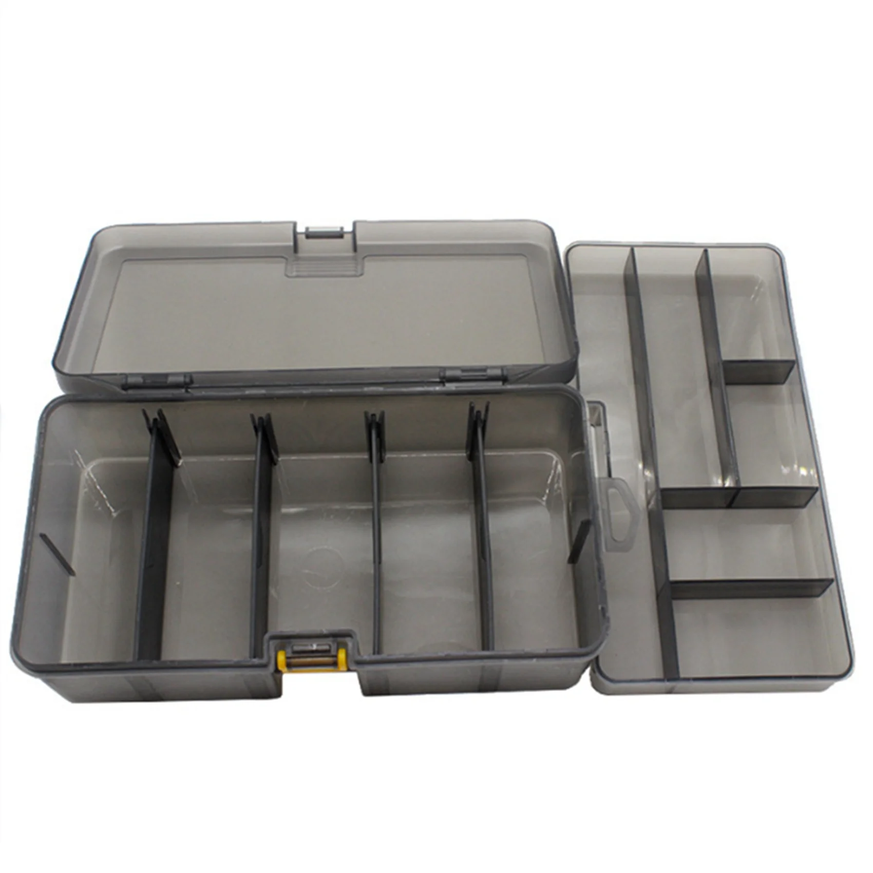 

2X Double Layer Fishing Tackle Box Lures Bait Storage Case Organizer Container Organizer Container Accessories