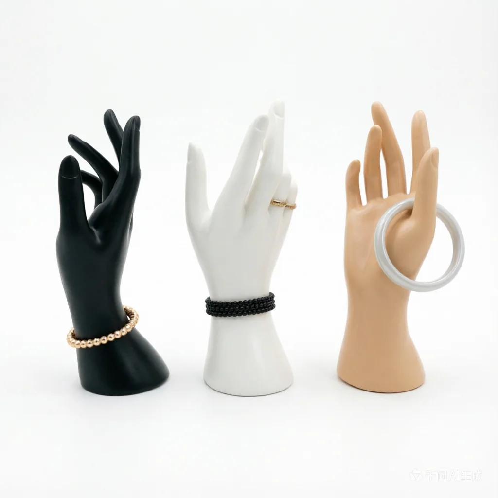 

Манекен-держатель для ювелирных изделий - подставка для колец и браслетов (3 цвета)