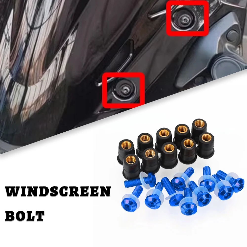 

Болты на лобовое стекло для SUZUKI BURGMAN 400 650 125 200 5 мм M5, детали мотоцикла AN125 AN250 AN400 AN650 AN 650 AK550