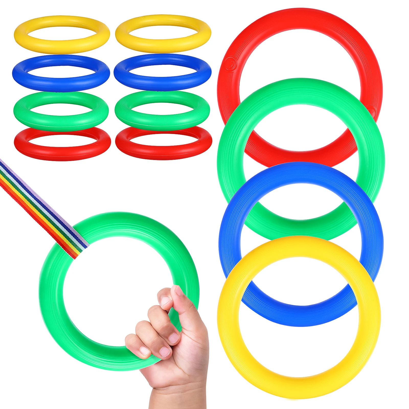 

12Pcs Colorful Walking Ropes for Toddlers Safety Wrist Leashes with Round Handle Kids Line Up Rope for Preschool Daycare