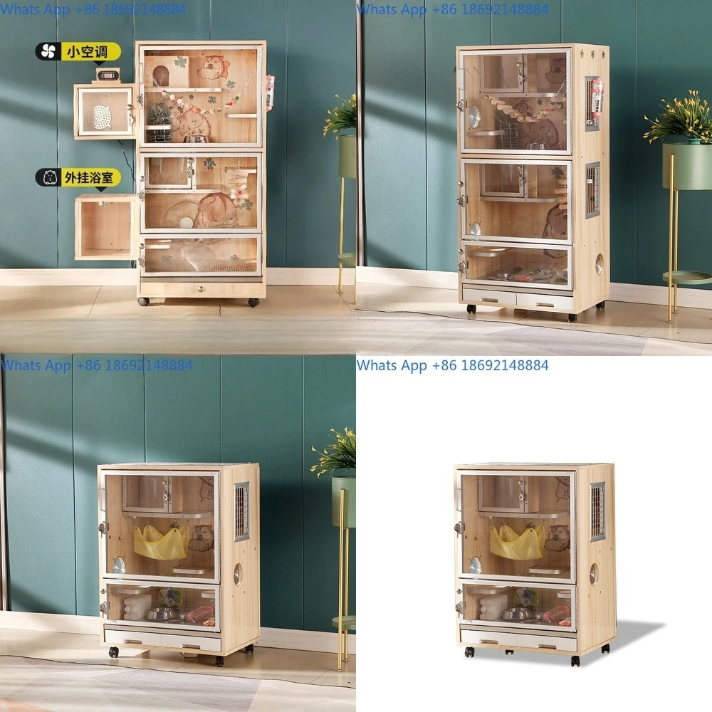 

Totoro Cage Wooden Eco Board Pet Air Conditioned Enclosure for Small Animals