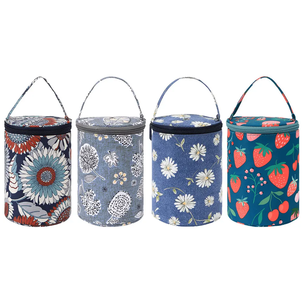 Knitting Crochet Bag Large Capacity Wool Yarn Organizer Oxford Cloth Knitting Needles Tote Organizer Weave Tools Accessories