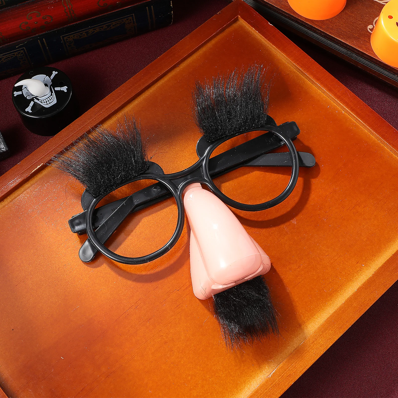 

12 pcs Funny Halloween Party Costume Props Nose Funny Mustache Classic Glasses Mustache Glasses