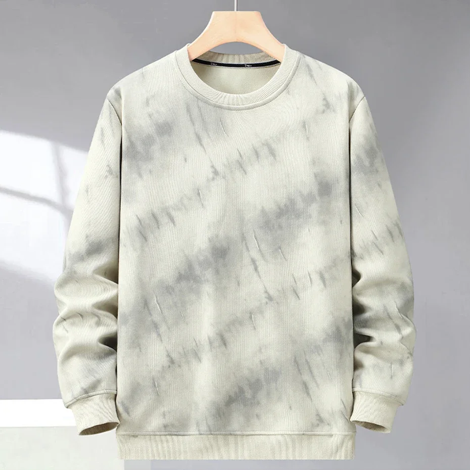 Spring Autumn Tie-dyed Sweatshirts Men 10XL Plus Size Pullover Fashion Casual Tie Dyed Sweatshirt Male Big Size 10XL