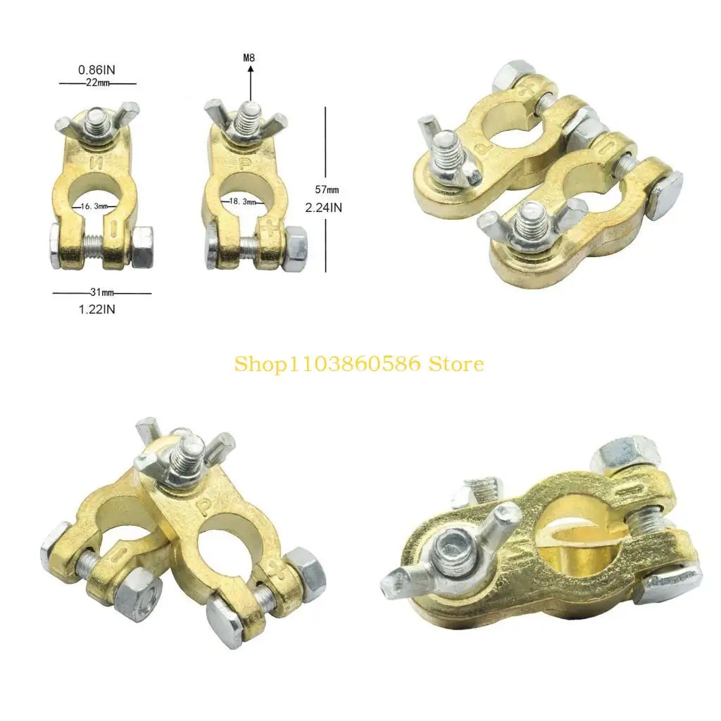 

242A 2Pcs Portable Car Battery Terminals Auto Cable Wire Connection Clamp Terminals