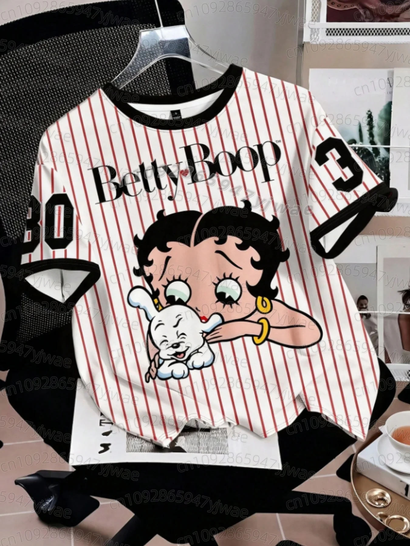 2026 KIDS Cartoon Betty Boop Print Herren Damen Kurzarm-T-Shirt Lässiger 3D-Druck Sommer MÄNNER FRAUEN Sport-Oberteile KIDS T-Shirt – Detail 6