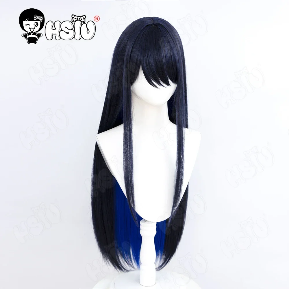 

2025 Jomae Saori Cosplay Wig HSIU 80cm Black Blue Mixed Blue Long Hair Synthetic Wig Game Blue Archive Jomae Saori Cosplay Wig
