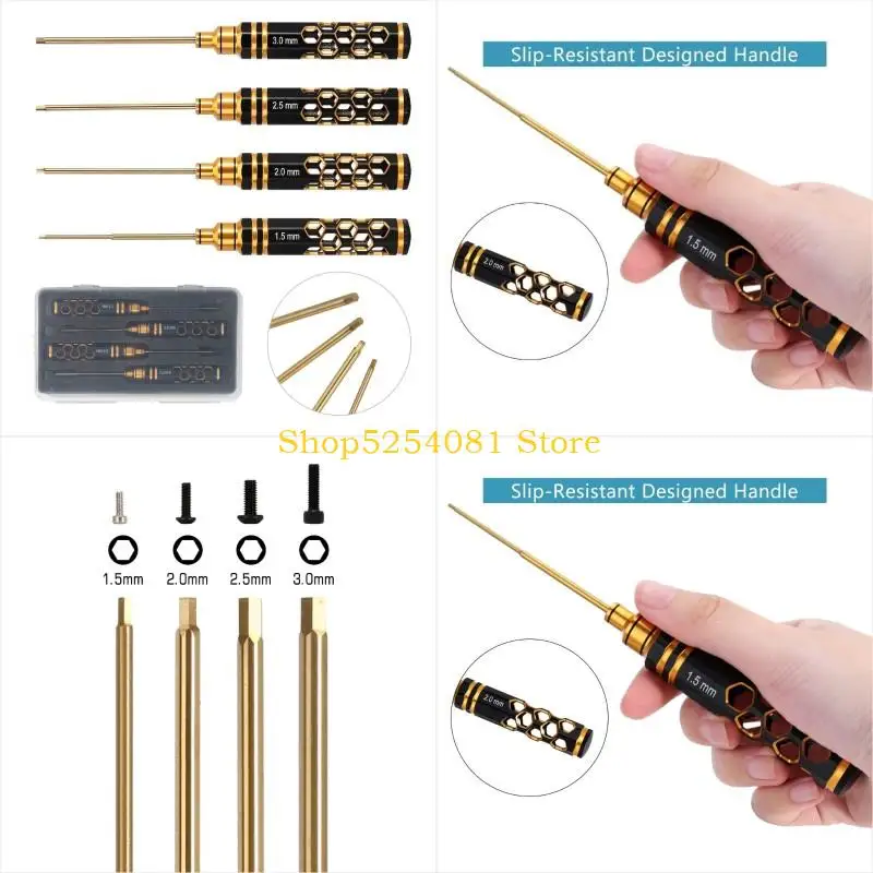 

Axyc 4pcs Allen Key Set Sepe Tool Tool 1.5/2/2,5/3,0 мм для проектов Crafle