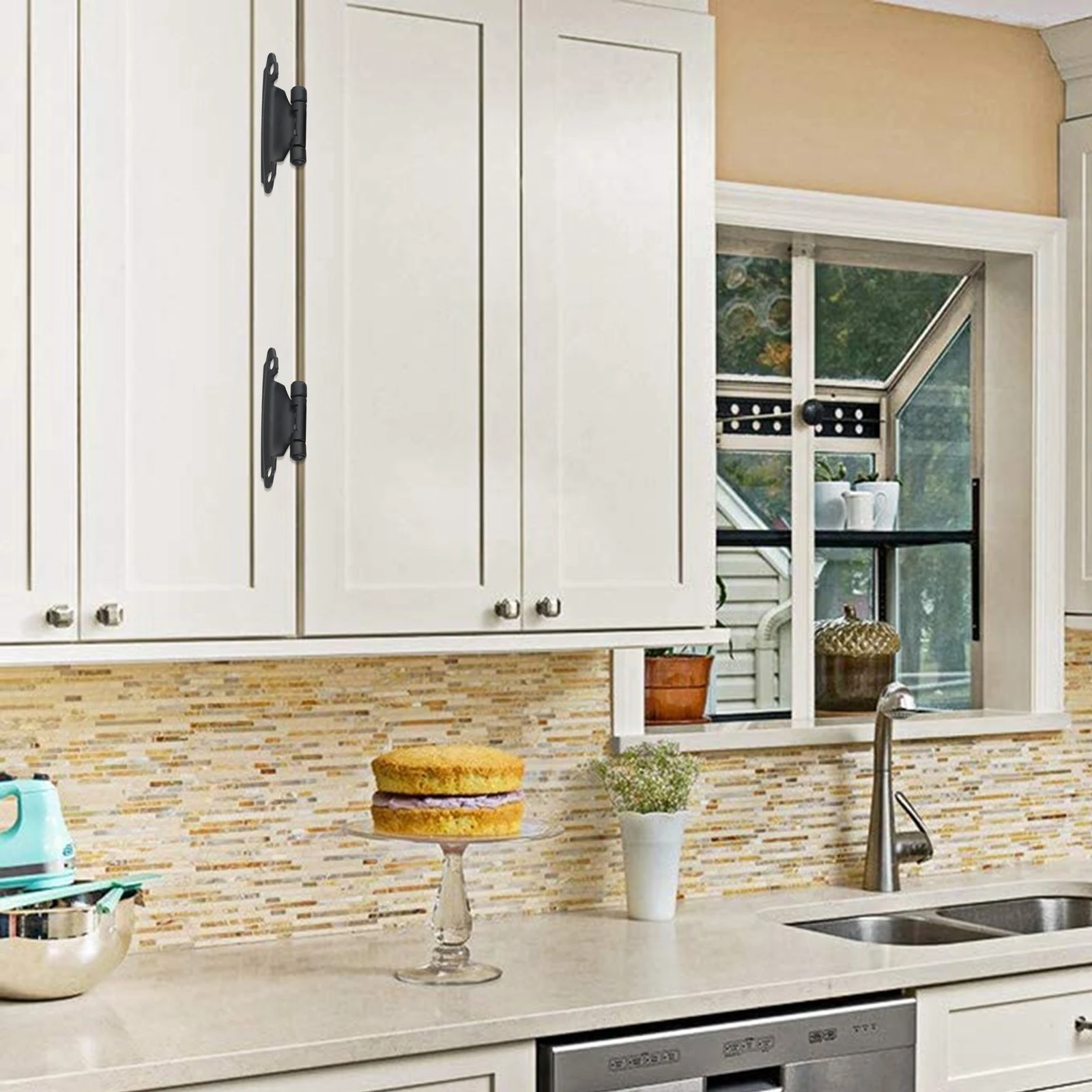 Self Closing Overlay Flush Cabinet Hinge, Cold Rolled Steel Door Cupboard Hinges, Long lasting and Reliable  Self