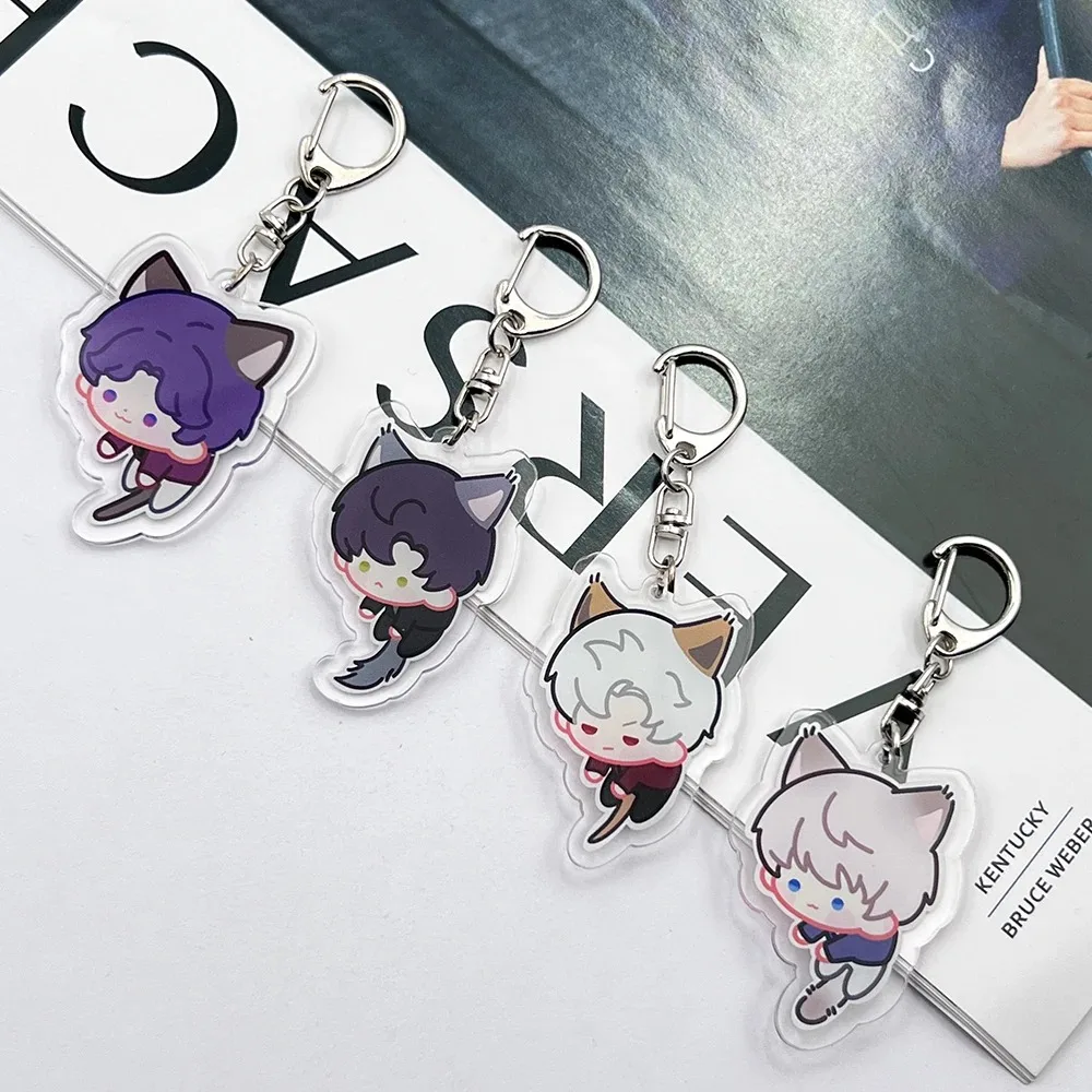 Game Love And Deepspace Keychain Xavier Zayne Rafayel Sylus Cosplay Acrylic Pendant Keyrings Jewelry Accessories