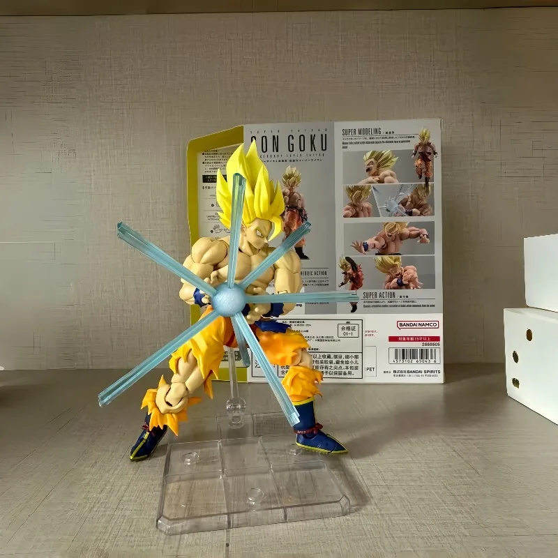 Original Bandai SHFiguarts Dragon Ball Super Saiyan Son Goku Legendary Super Saiyan Articulated Action Figure With Original Box view 4