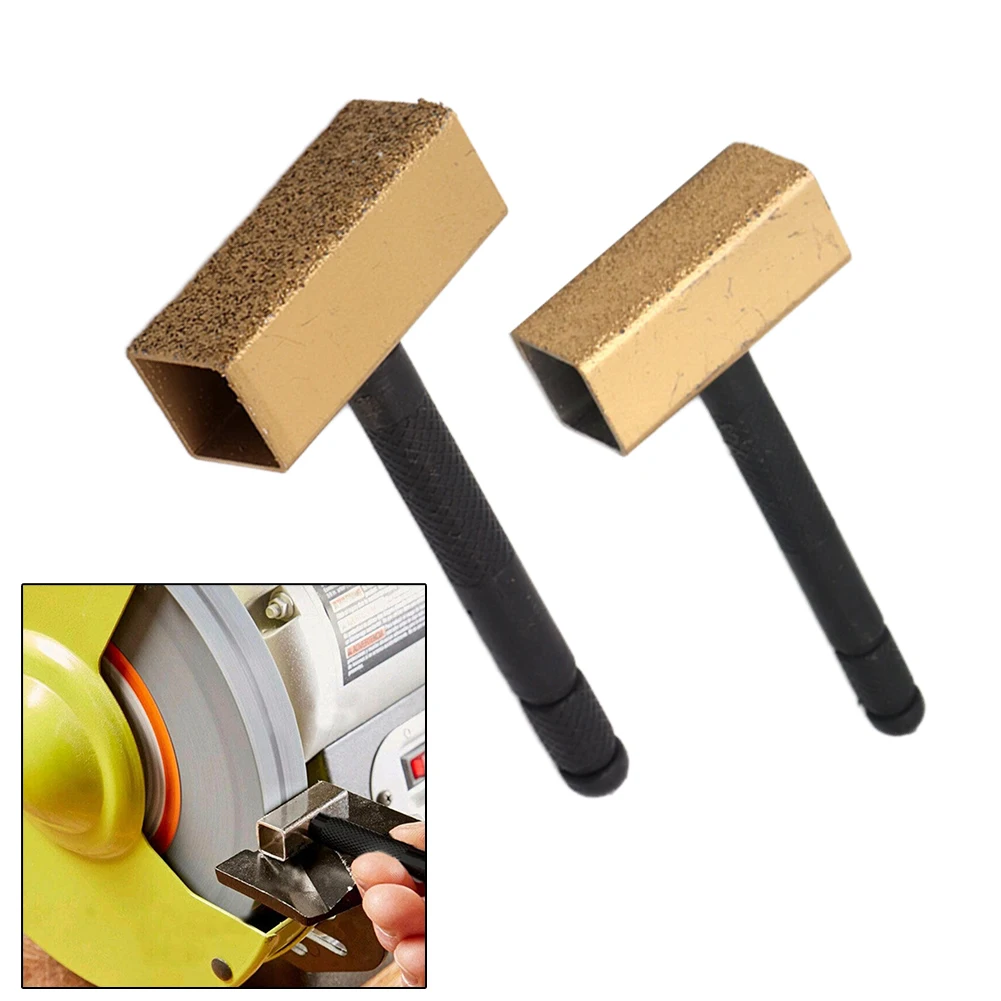 2PCS Handheld Grinding Grinding Wheel Dresser Tool Bench-coated + Metal Dresser Stone Grinder Dressing Tool Accessory