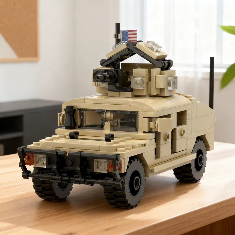 265pcs MOC Humvee M1025 O-GPK Creator Model Building Blocks Toy Brick DIY Assemble Display Birthday 3D Collection Creative Idea