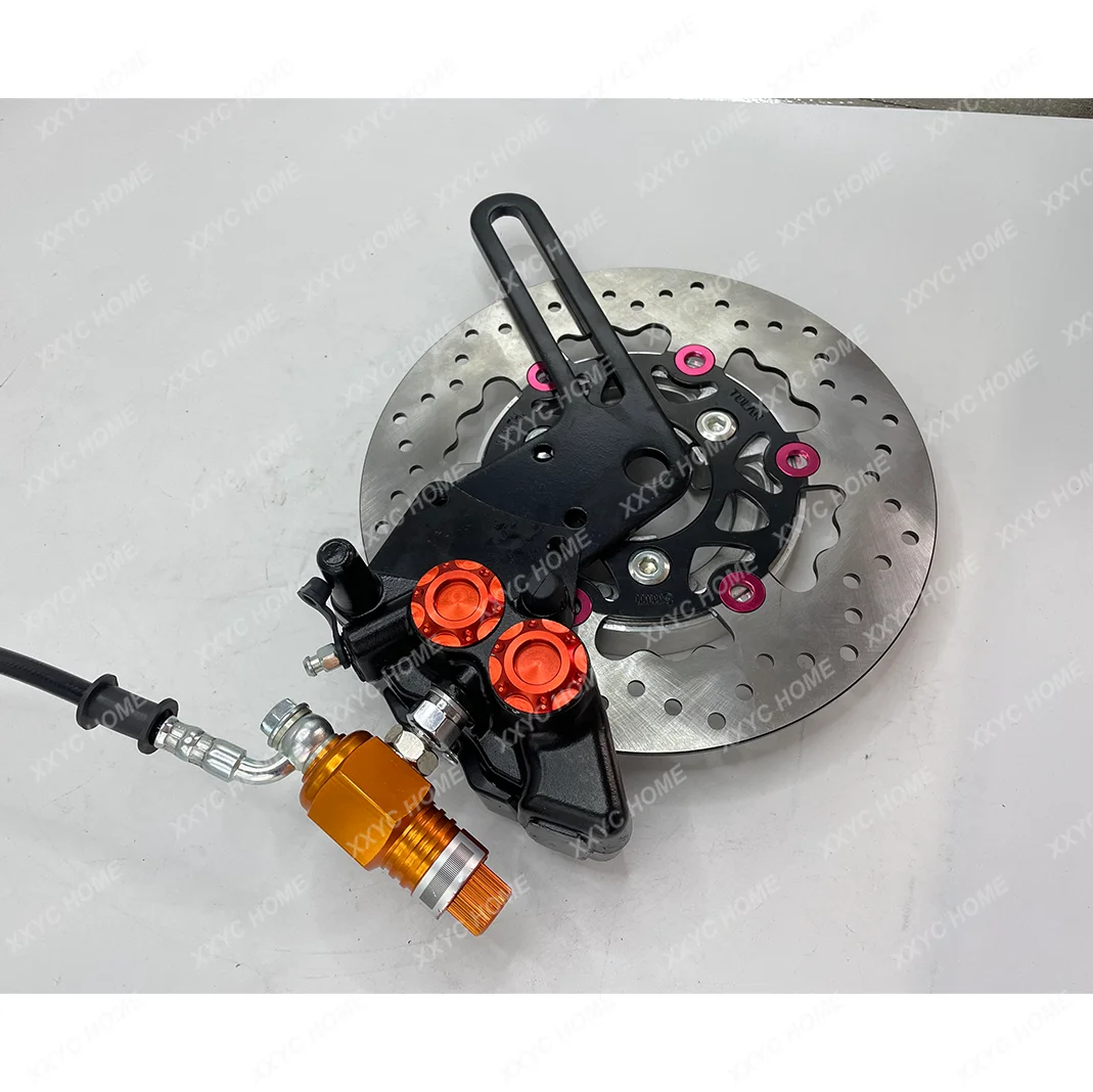 Electric vehicle left and right 130 drum brake modified disc brake 220 disc anti-lock ABS rear  disc  kit