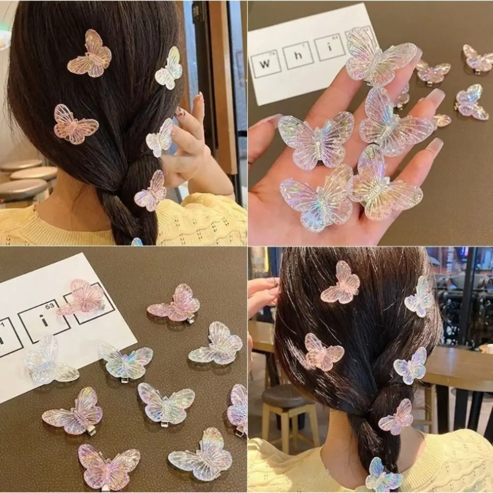 Новая милая заколка для волос в форме бабочки, заколки для челки, мини-заколки для волос в форме русалки, аксессуары для волос, заколка для милой девушки