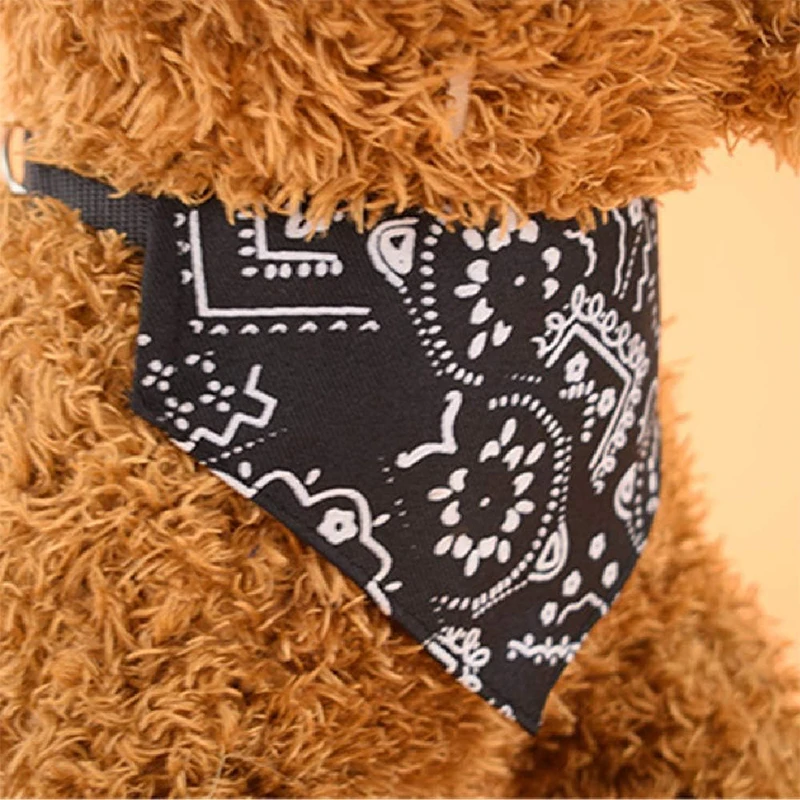 Pet Triangle Bandana Adjustable Dog Cat Scarf Printed Puppy Neckerchief Collar Bib Saliva Towel Pet Grooming Accessories view 5